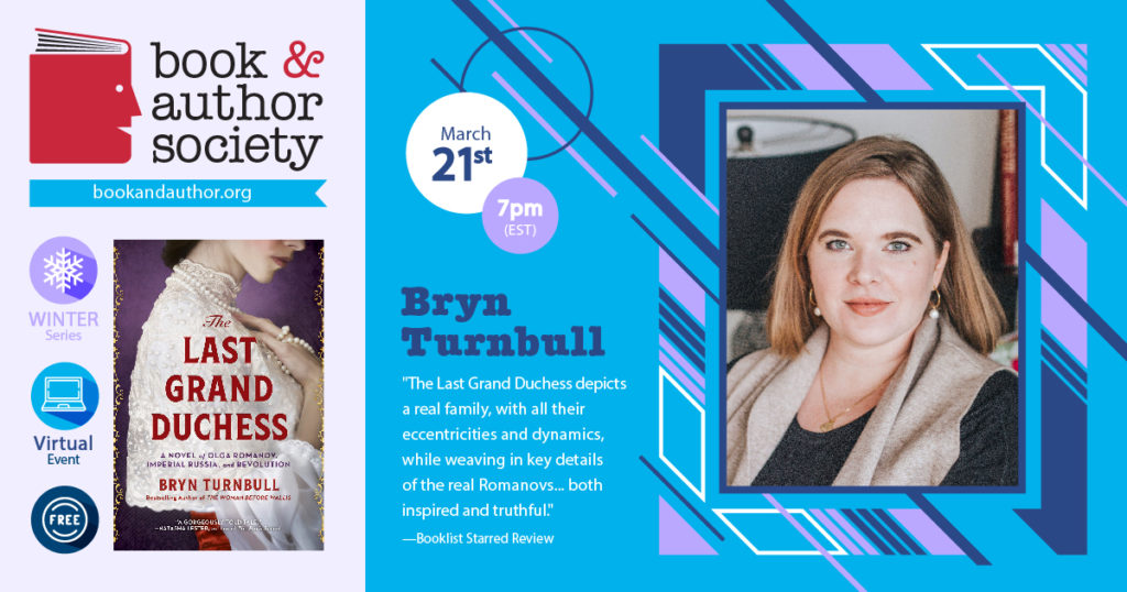 Event information for Bryn Turnbull author talk on Mar 21, 2022 with link to Zoom Registration page